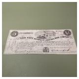 Obsolete Currency Terre Haute Alton & St. Louis Ra