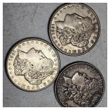 (3) Morgan Silver Dollars (1903, 1921, 1921)