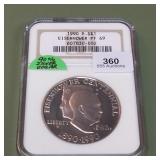 1990 P Eisenhower Silver Dollar NGC PF69 1890-1990