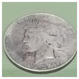 1934 Peace Silver Dollar