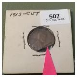 Wheat Penny Error - Straight Clip