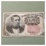 Fifth Issue 10c Fractional Currency F1265-1266 Red