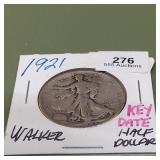 1921 Walking Liberty Half Dollar 50c