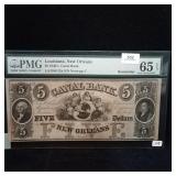 Obsolete Currency 65 Gem Uncirculated Louisiana, N