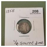 1858 Liberty Seated Half Dime 5c