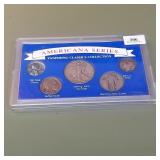 1927-1945 Americana Series Penny, Nickel, Dime, Qu