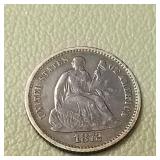1872 Liberty Seated Half Dime 5c