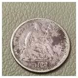 1870 Liberty Seated Half Dime 5c