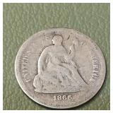 1866 Liberty Seated Half Dime 5c