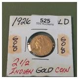 1926 Indian Gold $2 1/2