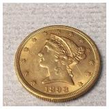 1898 Liberty Gold $5
