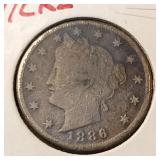 1886 Liberty Head 'V' Nickel 5c