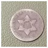 1853 Silver Trime 3c