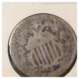 1866 Shield Nickel 5c