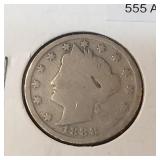 1888 Liberty Head 'V' Nickel 5c