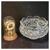 Waterford Crystal Bowl & Bucherer Quartz  Clock