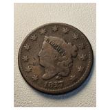 1827 Liberty Head Large Cent 1c