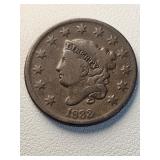 1833 Liberty Head Large Cent 1c