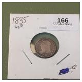 1835 Capped Bust Half Dime 5c