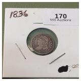 1836 Capped Bust Half Dime 5c