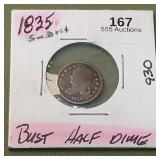 1835 Capped Bust Half Dime 5c