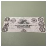 Obsolete Currency Bank of Augusta Georgia