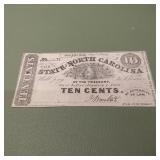 10c Obsolete Currency State of North Carolina