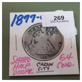 1877 CC Liberty Seated Half Dollar 50c