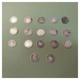 17 Liberty Seated Half Dime 5c Damaged/Can't Read