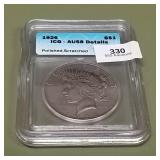 1926 Peace Silver Dollar ICG AU58 Polished and Scr