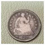 1841 O Liberty Seated Half Dime 5c