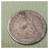 1850 O Liberty Seated Half Dime 5c