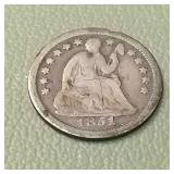 1851 O Liberty Seated Half Dime 5c