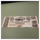 Obsolete Currency State Bank of Illinois, Phenix B