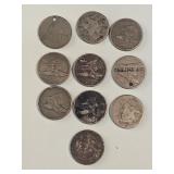 10 Flying Eagle Small Cent 1c Damaged/Can't Read
