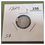 1829 Capped Bust Half Dime 5c