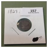 1829 Capped Bust Half Dime 5c