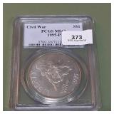 1995 P Liberty Silver Dollar PCGS MS69 Civil War