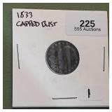 1833 Capped Bust Dime 10c