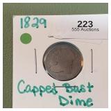 1829 Capped Bust Dime 10c