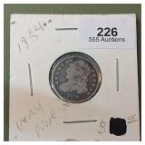1834 Capped Bust Dime 10c