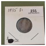 1835 Capped Bust Dime 10c