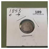 1853 Liberty Seated Half Dime