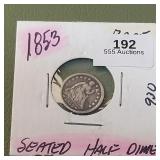 1853 Liberty Seated Half Dime 5c