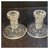 (2) Waterford Crystal Lismore Candle Sticks