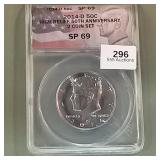 2014 D Kennedy Half Dollar 50c ANACS SP69 High Rel