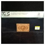 First Issue 5c Fractional Currency F1230 Apparent,