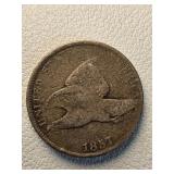 2 1857 Flying Eagle Small Cent 1c
