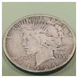 1924 Peace Silver Dollar