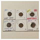 6 1911 D, S Wheat Small Cent 1c